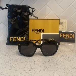 Fendi Sunglasses with authentic card and proof of Nordstrom purchase.